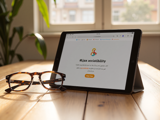 无障碍辅助工具界面，显示语音阅读功能，关爱特殊群体背景，温暖色调